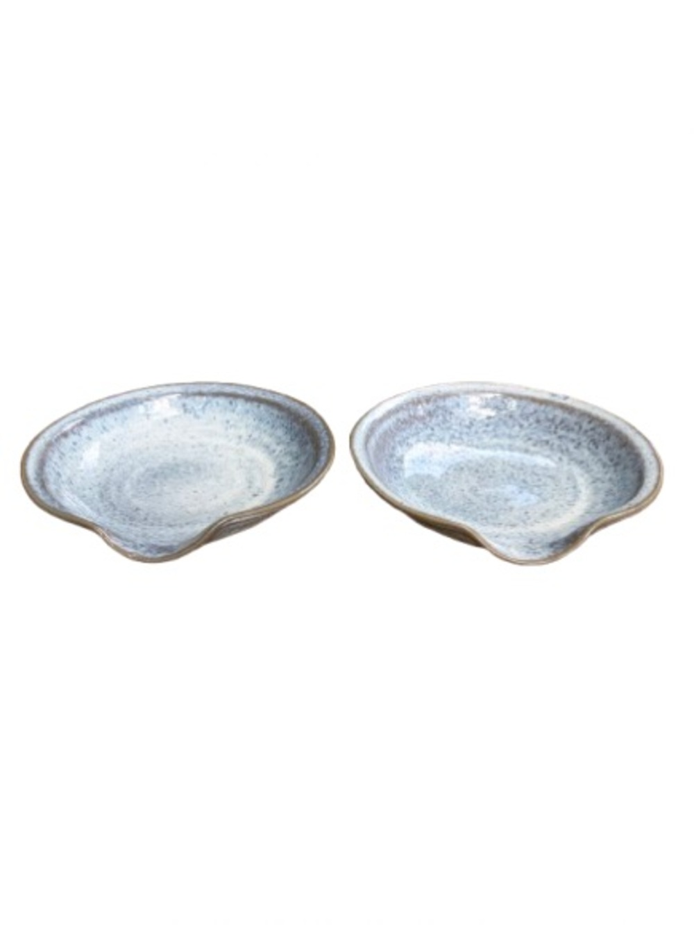 Southern Living Set of 2 Spoon Rests Blue Stoneware Farmhouse Cottagecore